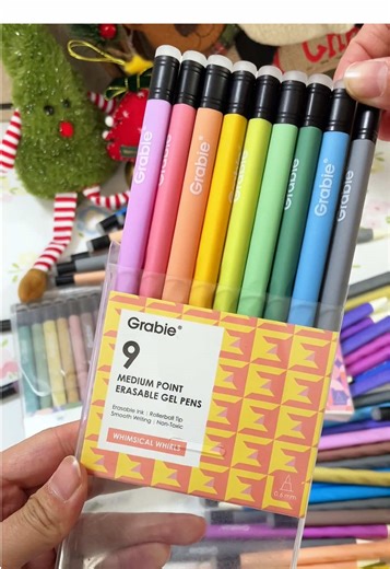 Smudge-resistant erasable pens, smooth writing for students and journal enthusiasts#artlover #fyp #doodle #journaling #magicpen