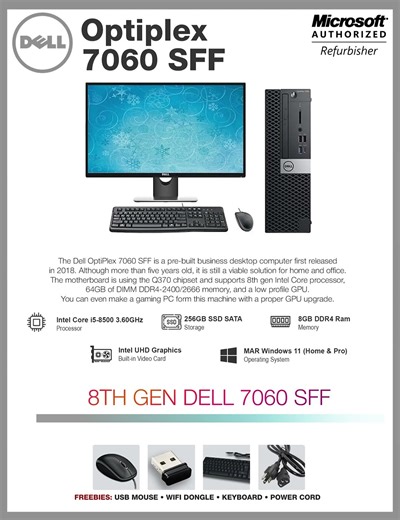 Intel i5-8500 Powered | A Reliable and High-Performance Business Desktop Solution.