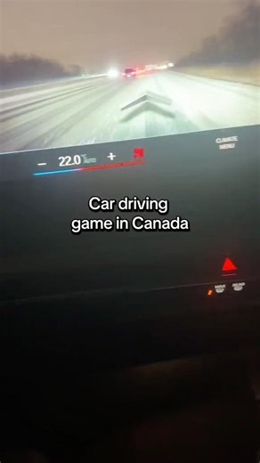 Winter driving game in Canada