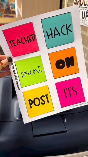 5.5K views · 83 reactions | ✨TEACHER HACK✨ PRINT ON POST ITS! :...