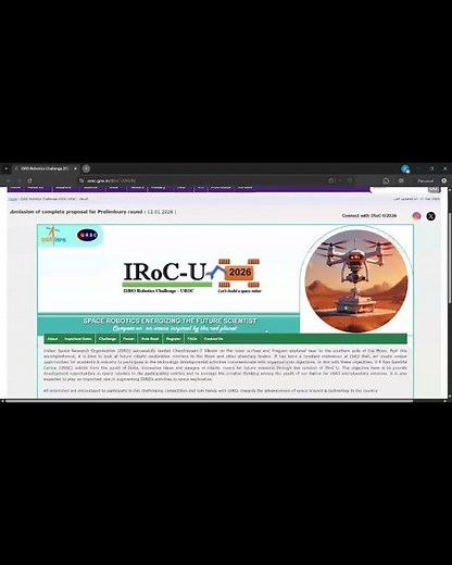 ISRO Robotics Challenge 2026 (IRoC-U2026) — Build GPS-Free Autonomous Micro-UAVs
