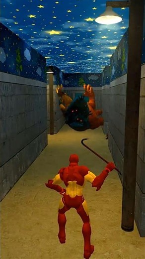 Why is the Ironman afraid? #funny #gmod #ironman #poppyplaytime