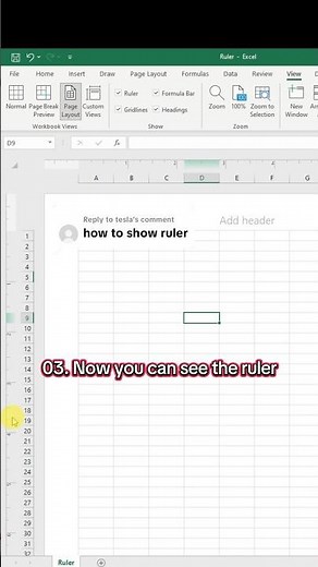 How to Show Ruler in Excel | Page Layout Tips