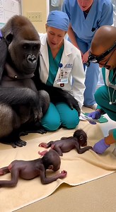 454K views · 1.2K reactions | Gorilla gives birth to two adorable babies. | Monkey US | Facebook