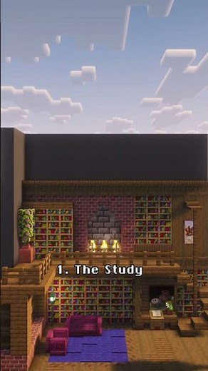 3 Minecraft Library Ideas #minecraft #minecraftbuilding