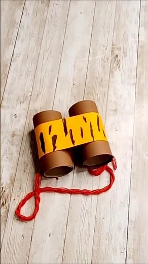 DIY Easy Binoculars Craft / Simple Recycled Craft Idea#DIYCrafts #EasyDIY #BinocularsCraft