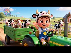 Tractor Song 🚜 Let's Go to the Farm! | Learn about Farm Animals & Making Milk | Kids Songs