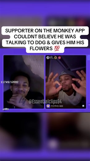 Supporter Celebrates DDG on the Monkey App