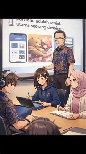 “Dari Nol Jadi Keren 🎨 Perjalanan Portfolio Mahasiswa DKV (Anime Cinematic)”