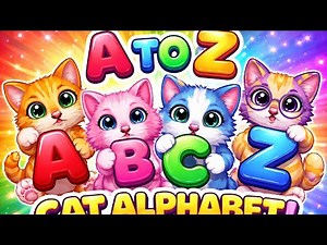 Five Cats Animal A to Z Alphabet | Learn ABC with Cute Cats | Kids Nursery Rhymes