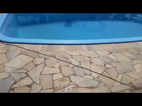 como restaurar as pedras em volta da piscina resultado incrível