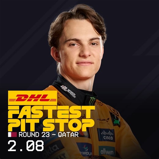 A rapid tyre change from McLaren to take the official DHL Fastest Pit Stop in Qatar 🤯 Get all the pit stop data from the race here 👉 https://f1.com/DHL-FastestPitStop | F1