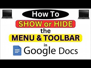 How to Show or Hide the Menu and Toolbar in Google Docs | Step-by-Step PC Tutorial
