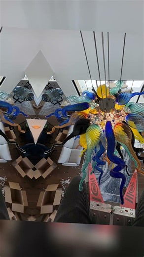 Lighting Installations - 100 pieces of glass #Lighting #Chandelier #Glass
