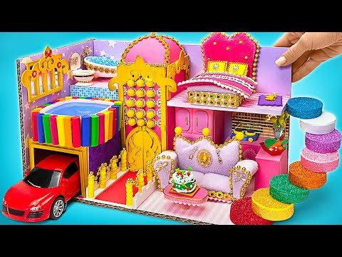 Let's Make Mega Luxury Dream Dollhouse from Cardboard And Clay ✨🏰 FUN DIY!