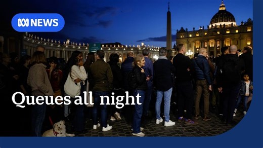 Pope’s open coffin viewing extended to 5am