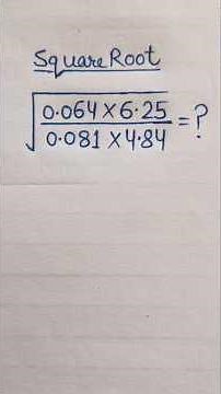 a simple square root problem||#maths #mathematics #education