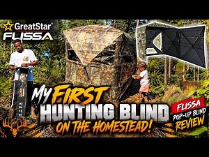 My FIRST Hunting Blind on the Homestead! | FLISSA Pop-Up Deer Blind Review