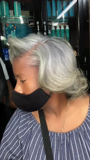 Beautiful White Hair Beauties | Silk Press Natural Beauty