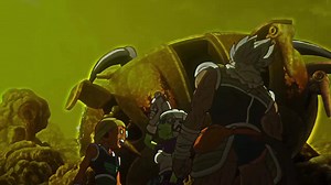 Epic Battle Between Broly and Goku in a Fantastical Realm