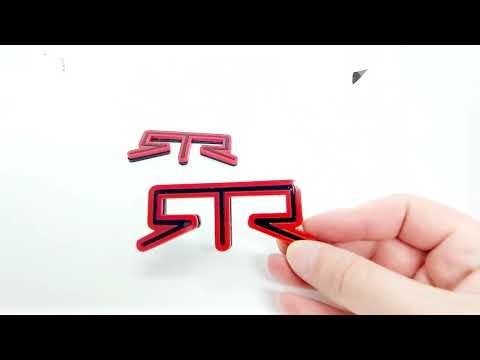 EFord Mustang RTR Fender Emblem – Red & Black Acrylic | Premium Mustang Accessories