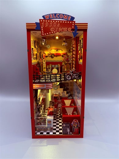 Vintage 1950’s Diner Book Nook-fully ASSEMBLED - Etsy