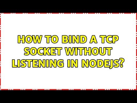 How to bind a TCP socket without listening in nodejs?