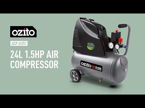 Ozito 24L 1.5HP AIR COMPRESSOR - Product Video