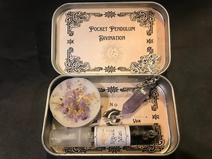 Pendulum Divination Kit With Crystal Pendulum, Divination Board and Reading Guide, Witch Gift, Wicca, Pagan - Etsy