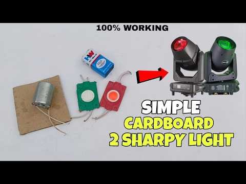 How To Make Sharpy Light With Led Light And Cardboard || Simple Sharpy Light Kese Banaya At Home