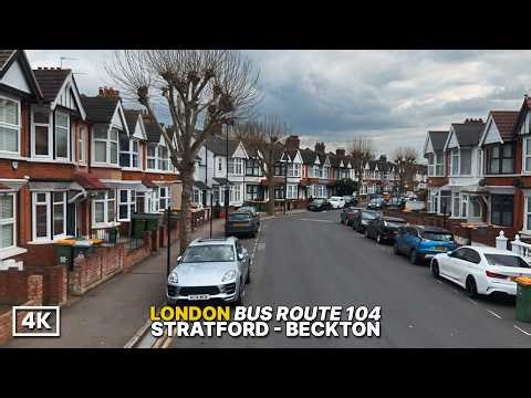 This Is What East London Looks Like by Bus 🏙️ | Route 104 Stratford to Manor Park (4K)
