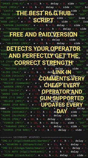 THE BEST *FREE* R6 RAINBOW 6 SIEGE LOGITECH GHUB SCRIPT #bestr6#champion #championr6 #cheating #ghub