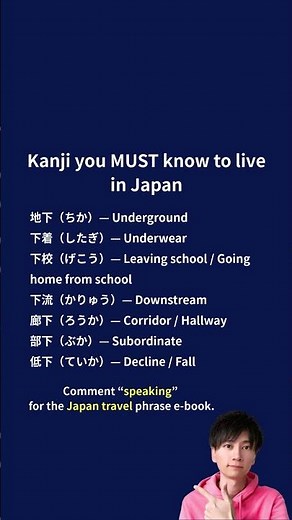 Kanji you MUST know to live in Japan #learnjapanese #japaneseteacher