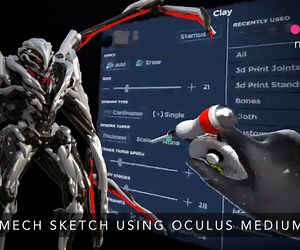 ArtStation - MECH SKETCH USING OCULUS MEDIUM | Tutorials