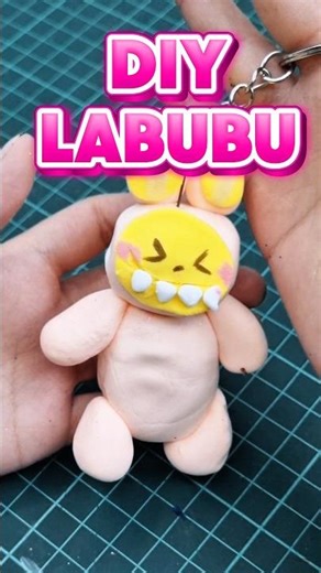 DIY LABUBU from Polymer Clay! 💖 Cutest Keyring Ever! ✨ #popmart #labubu