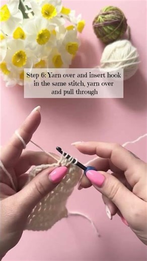 How to Make the 3 Double Crochet Cluster Stitch 🧶 | Easy Tutorial #shorts