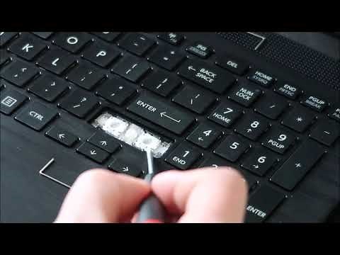 How To Fix Replace Large Keyboard Key - Toshiba Laptop Computer