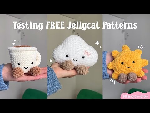 Testing Viral Jellycat-Inspired Crochet Patterns! (FREE patterns) 🌞☁️☕️