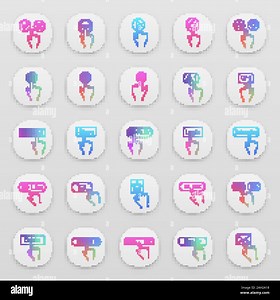 Click app icons set. App buttons. Social media interface. Webpage navigation. UI/UX user interface. Web or mobile applications. Vector isolated illust Stock Vector Image & Art - Alamy