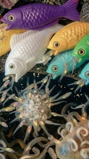 Watch a Red Cheek Fish Give Birth – Rare Aquarium Footage! #fishing #aquarium #koi
