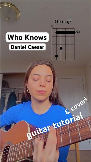 How to play: Who Knows by Daniel Caesar BRIDGE - guitar tutorial & cover