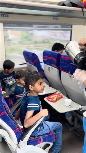 High-Tea on India’s Fastest Train! ✨ #vandebharatexpress #food #shorts