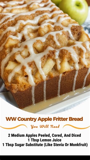 16K views · 12 reactions | WW Country Apple Fritter Bread Recipe For the Apple Filling: 2 medium apples, peeled, cored, and diced 1 tbsp lemon juice 1 tbsp sugar substitute (like Stevia or Monkfruit) 1 tsp cinnamon #weightwatchers #weightloss #weightlossjourney #ww #wwcommunity #slimmingworld #healthyfood | Weight Watchers Recipes and Tips | Facebook