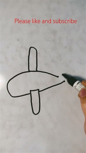 Easy aeroplane drawing #drawing #school #art #ytshorts