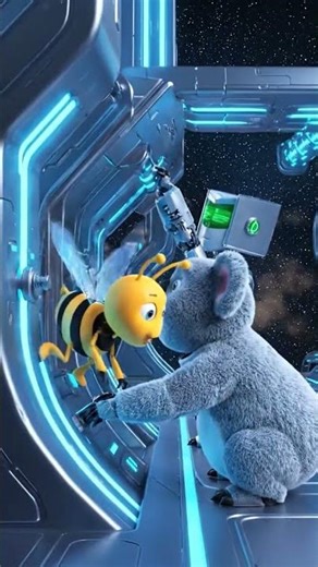 Robot Clock and Robot Librarian at Cargo Ring B |