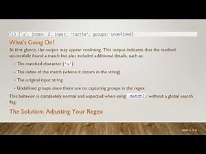 Understanding JavaScript's .match() Regex Method: Why Your Output May Seem Weird