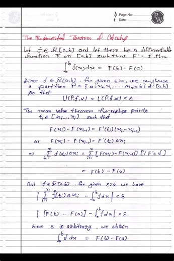 Fundamental Theorem of Calculus