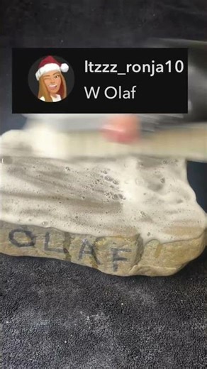 Day 409 of cleaning Olaf #cleaning #mirror #rock