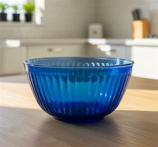 Pyrex Cobalt Blue Ribbed Mixing Bowl 6 Cup - Etsy Canada