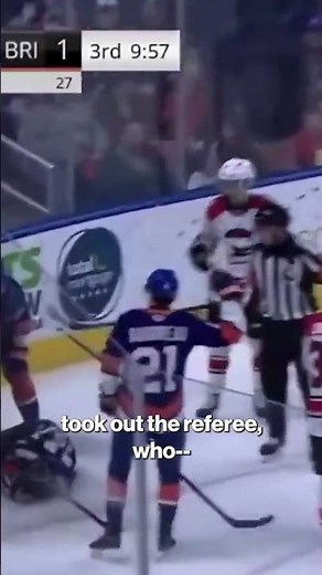 Adam Beckman of the Islanders AHL affiliate is suspended for 10 games after this hit on an official
